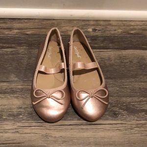 Toddler Girls Size 8 Rose Gold Ballet Flats